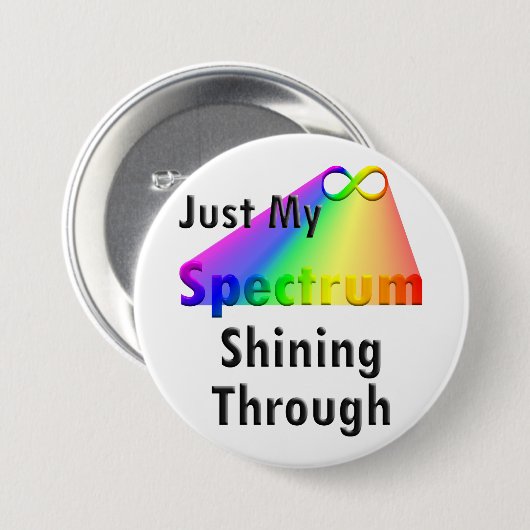 Spectrum blinkt door neurodiversiteit ronde button 7,6 cm (Voorkant /achterkant)