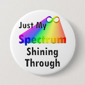 Spectrum blinkt door neurodiversiteit ronde button 7,6 cm (Voorkant)