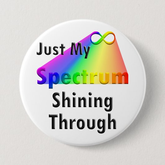 Spectrum blinkt door neurodiversiteit ronde button 7,6 cm (Voorkant)