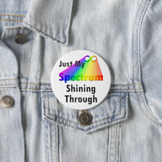 Spectrum blinkt door neurodiversiteit ronde button 7,6 cm