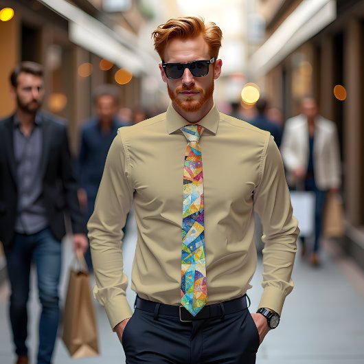 Spectrum Burst Abstract Art Stropdas