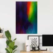 Spectrum Cascade - Abstracte druppel-schildering Poster (Thuiskantoor)