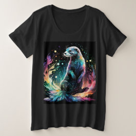 Spectrum Edge: de otters gloeien Grote Maat T-shirt