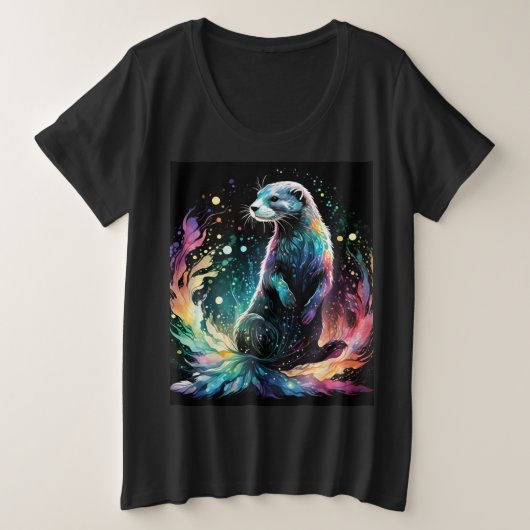 Spectrum Edge: de otters gloeien Grote Maat T-shirt (Design voorkant)