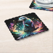 Spectrum Edge: de otters gloeien Kartonnen Onderzetters (Gebogen)