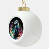 Spectrum Edge: de otters gloeien Keramische Bal Ornament (Rechts)