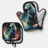 Spectrum Edge: De Otters Gloeien Ovenwant & Pannenlap Set (Voorkant / Achterkant)