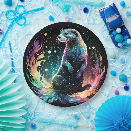 Spectrum Edge: de otters gloeien Papieren Bordje (Feest)