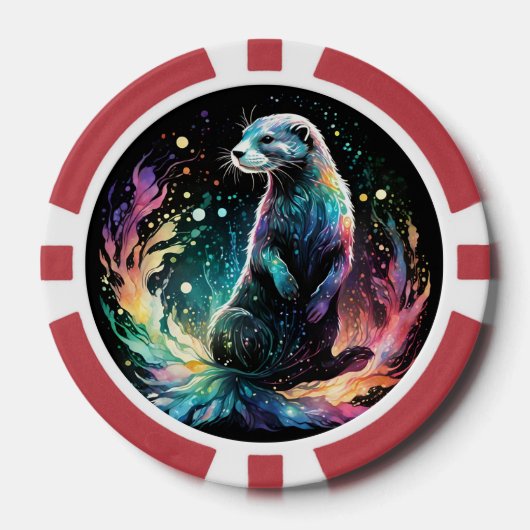 Spectrum Edge: de otters gloeien Poker Chips (Voorkant)