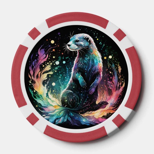 Spectrum Edge: de otters gloeien Poker Chips (Achterkant)