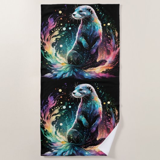 Spectrum Edge: de otters gloeien Strandlaken (Voorkant)