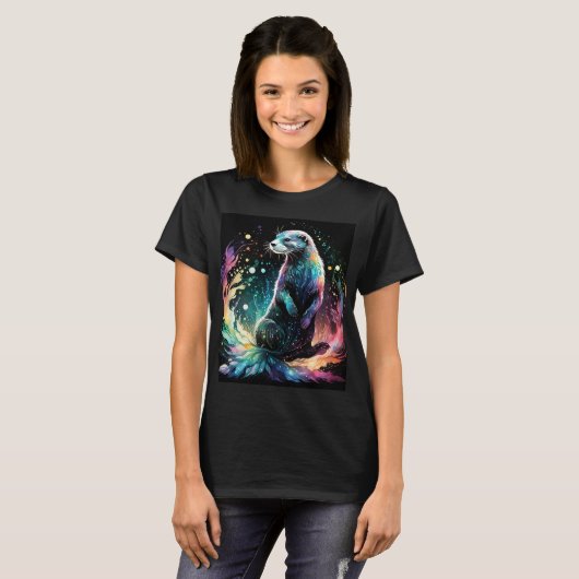 Spectrum Edge: De Otters Gloeien T-shirt (Voorkant volledig)