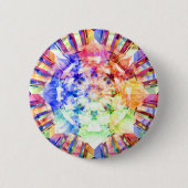 Spectrum Fractal Ronde Button 5,7 Cm (Voorkant)