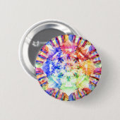 Spectrum Fractal Ronde Button 5,7 Cm (Voorkant /achterkant)