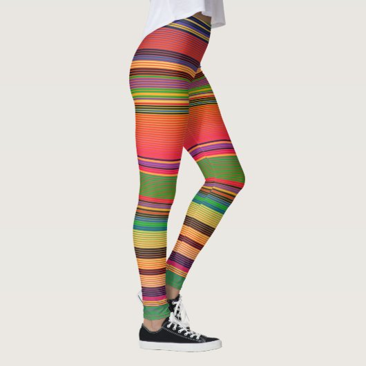Spectrum heldere horizontale neonstrepen leggings (Rechts)