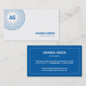 Spectrum monogram Visitekaartje (blauw) (Voorkant / Achterkant)