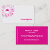 Spectrum Monogram Visitekaartje (Fuchsia) (Voorkant / Achterkant)