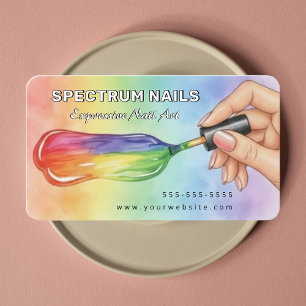 Spectrum Nails Artist Expressieve Manicurist Kunst Visitekaartje
