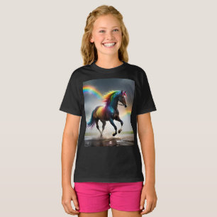 Spectrum of Grace: Regenboogpaard onder regenbogen T-shirt