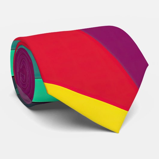 Spectrum Shift: een levendige abstractie Stropdas (Opgerold)