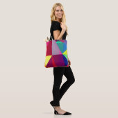 Spectrum Shift: een levendige abstractie Tote Bag (Op model)