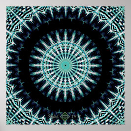 Spectrum Soundwave Mandala Poster