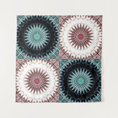 Spectrum Soundwave Mandala Raster Wandkleed (Voorkant)