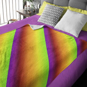 Spectrum van diagonale kleuren ventilatorwand fleece deken