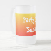 Spectrum van horizontale kleuren -1 matglas bierpul (Voorkant links)