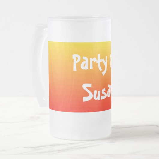 Spectrum van horizontale kleuren -1 matglas bierpul (Voorkant links)