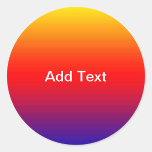 Spectrum van horizontale kleuren -1 ronde sticker