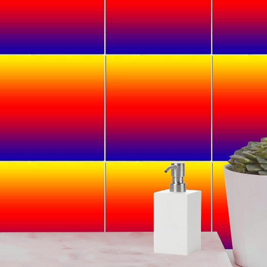 Spectrum van horizontale kleuren -1 tegeltje