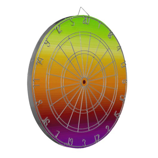 Spectrum van horizontale kleuren -3 dartbord (Voorkant Links)