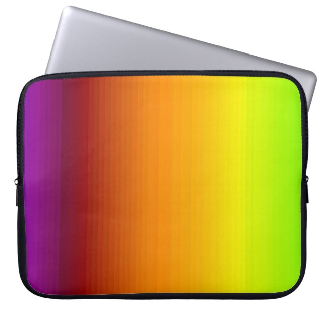 Spectrum van horizontale kleuren - 3 laptop sleeve (Voorkant)