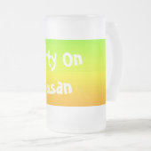 Spectrum van horizontale kleuren -3 matglas bierpul (Voorkant rechts)