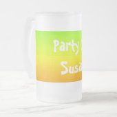 Spectrum van horizontale kleuren -3 matglas bierpul (Voorkant links)