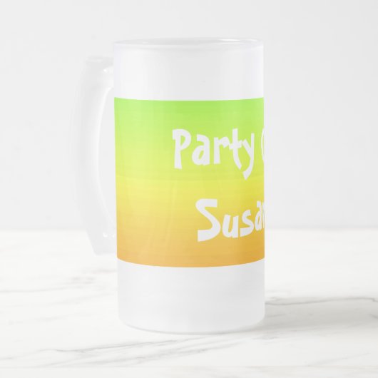 Spectrum van horizontale kleuren -3 matglas bierpul (Voorkant links)