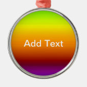 Spectrum van horizontale kleuren -3 metalen ornament (Voorkant)
