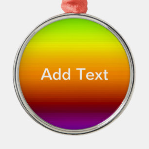 Spectrum van horizontale kleuren -3 metalen ornament