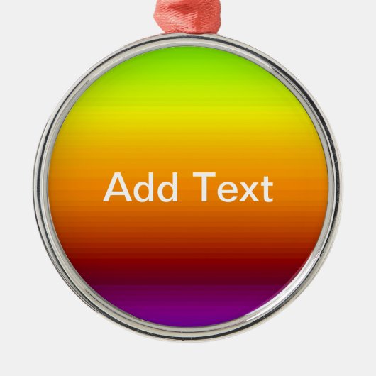 Spectrum van horizontale kleuren -3 metalen ornament (Voorkant)
