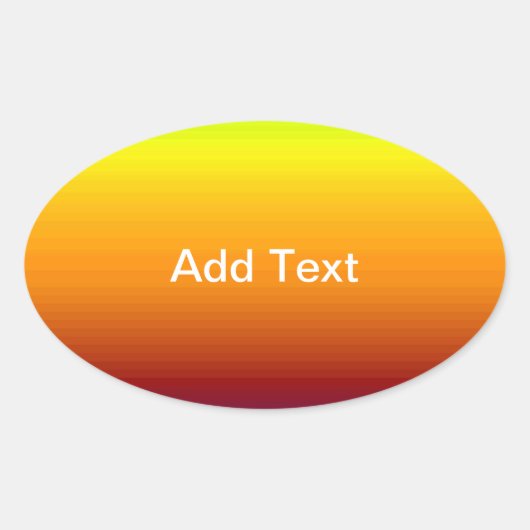 Spectrum van horizontale kleuren -3 ovale sticker (Voorkant)