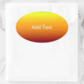 Spectrum van horizontale kleuren -3 ovale sticker (Tas)