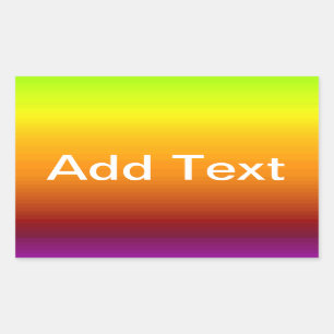 Spectrum van horizontale kleuren -3 rechthoekige sticker