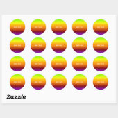Spectrum van horizontale kleuren -3 ronde sticker (Vel)