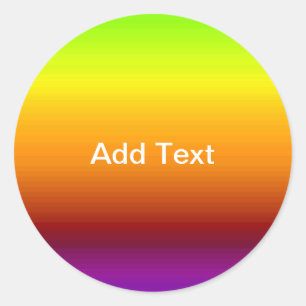 Spectrum van horizontale kleuren -3 ronde sticker