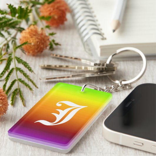 Spectrum van horizontale kleuren -3 sleutelhanger (Voorkant Rechts)