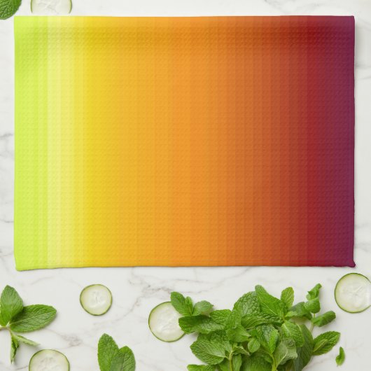 Spectrum van horizontale kleuren -3 theedoek (Gevouwen)