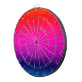 Spectrum van horizontale kleuren - 4 dartbord (Voorkant Rechts)