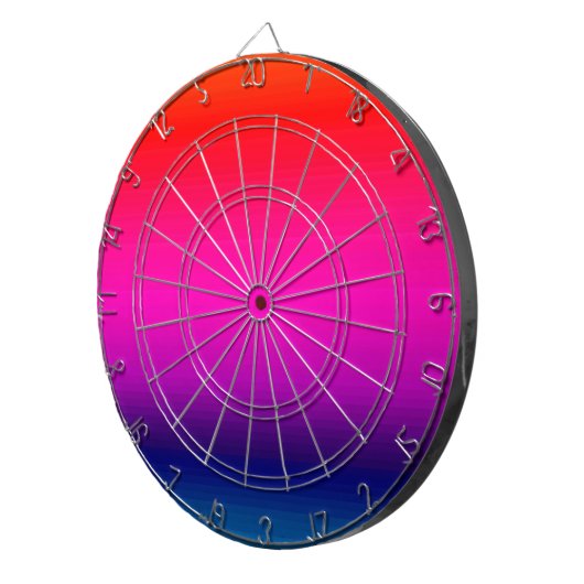 Spectrum van horizontale kleuren - 4 dartbord (Voorkant Rechts)