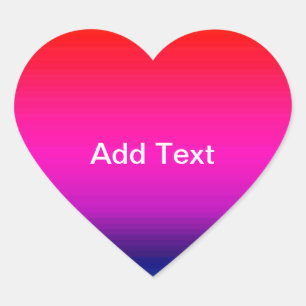 Spectrum van horizontale kleuren - 4 hart sticker